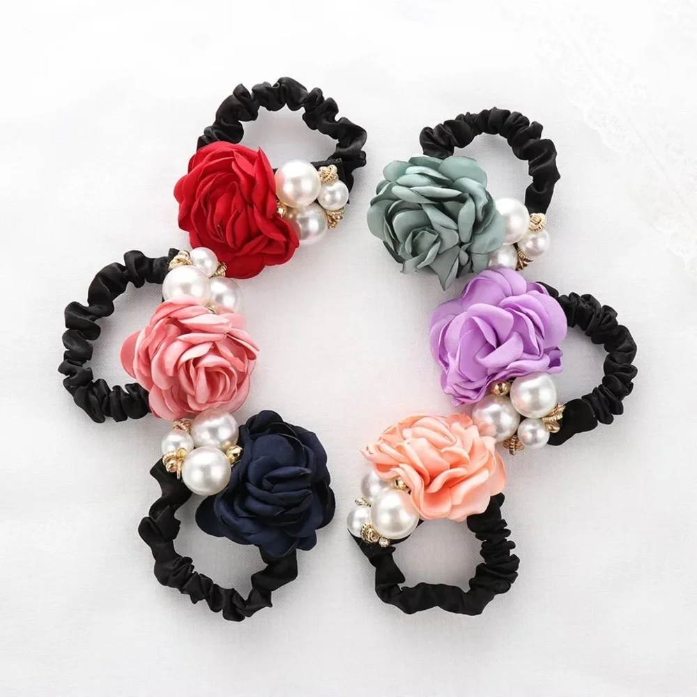 Eleanor ShuMark 6-Piece Floral Pearl Hair Tie Set NWT